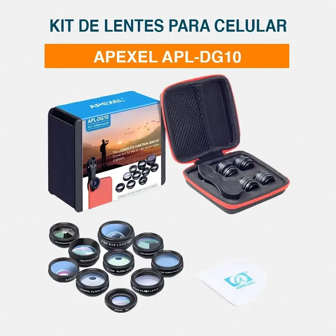 Kit De Lentes Para Celular Apexel 10 En 1 APL-DG10 1