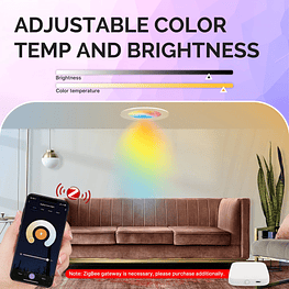 Zigbee - Plafón Led Inteligente 6W RGBCW - Tuya Smart Life