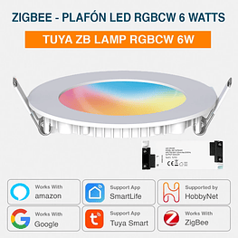 Zigbee - Plafón Led Inteligente 6W RGBCW - Tuya Smart Life