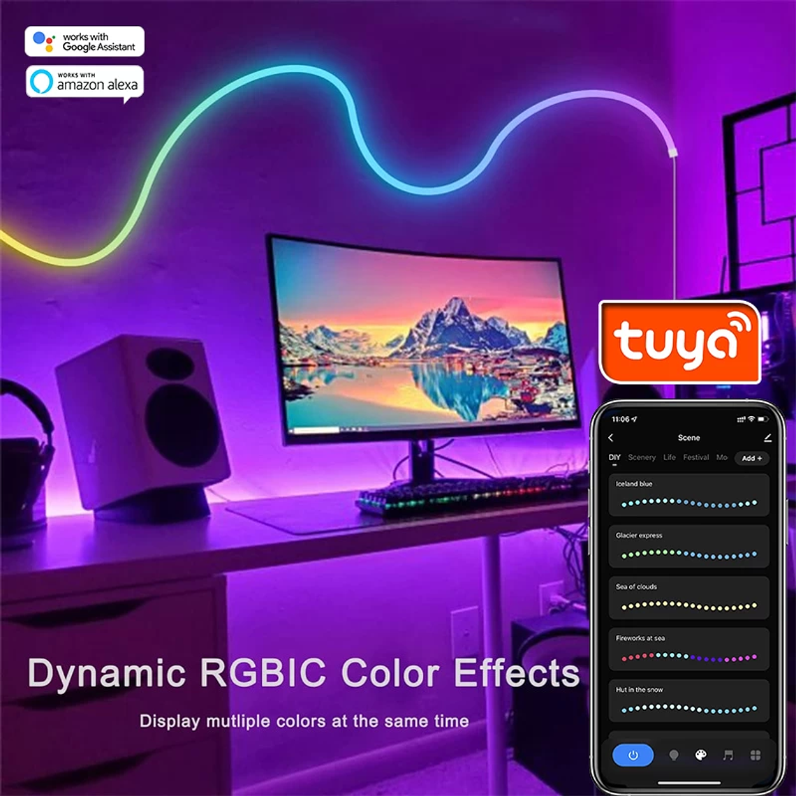 WiFi - Cinta / Tira LED NEON 5 Metros Musical - Tuya Smart Life 4