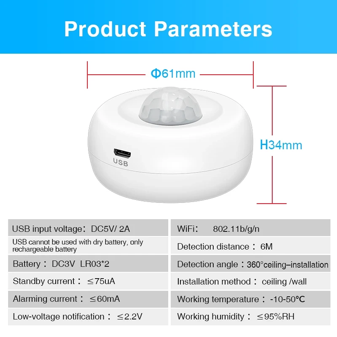 WiFi - Sensor Movimiento PIR - Tuya Smart Life 4