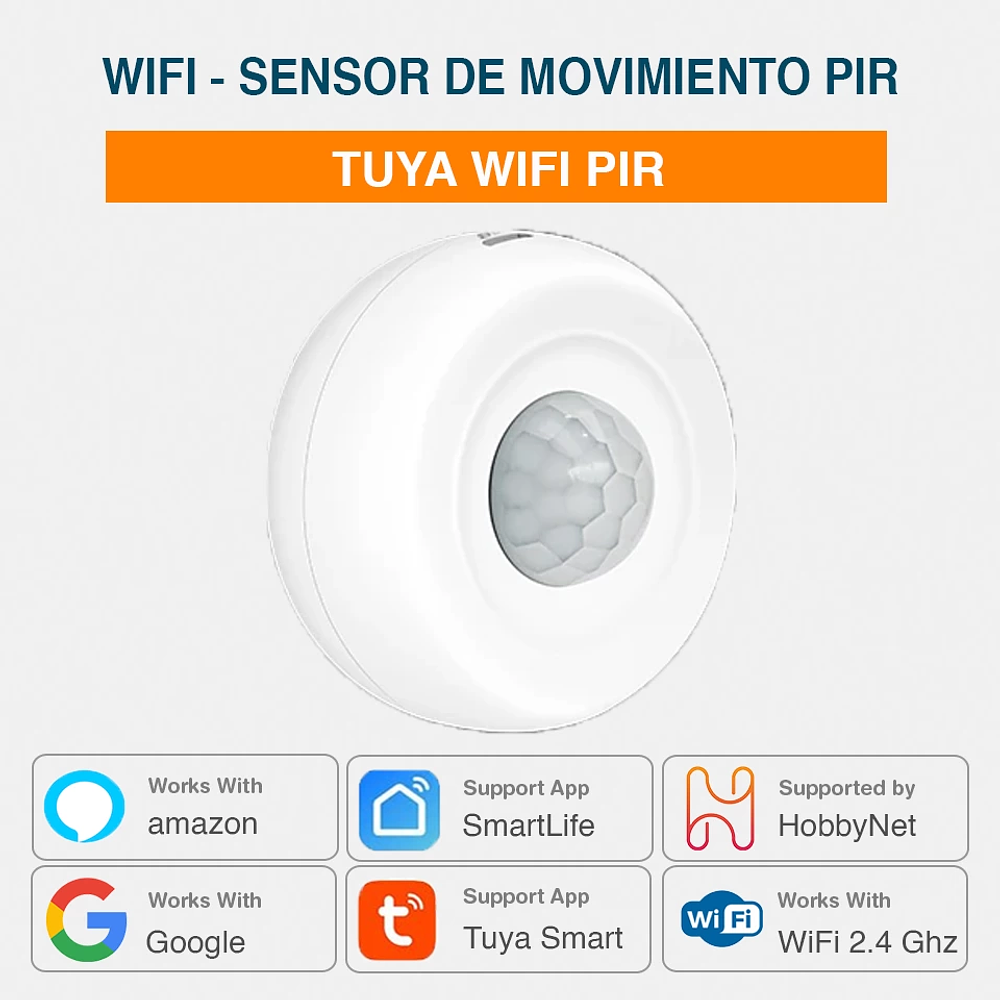 West  Sensor de Movimiento WIFI APP Tuya/SmartLife