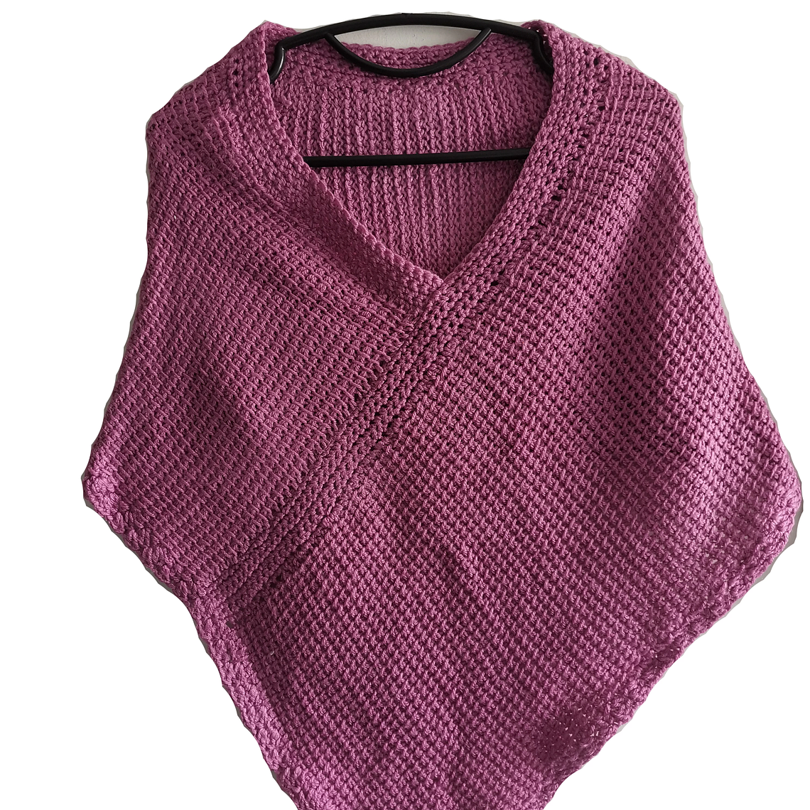 Ruana Colores Variados Mora - Tejido 100% A Mano 1