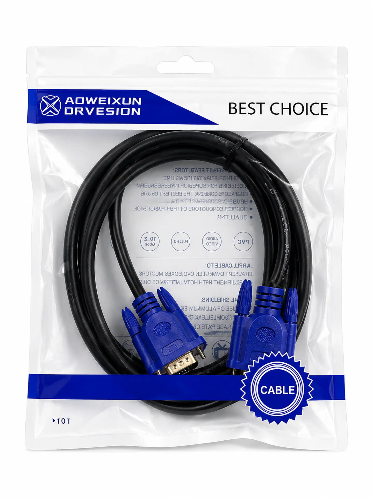 Cable VGA Macho a Macho 1.5M – AOWEIXUN 1