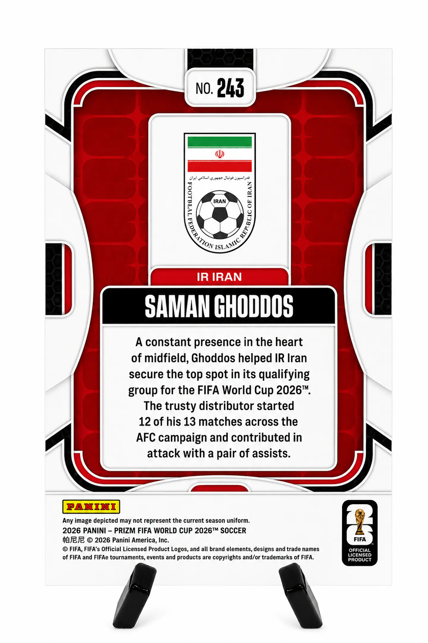 Saman Ghoddos – Panini Prizm FIFA World Cup 2026 2