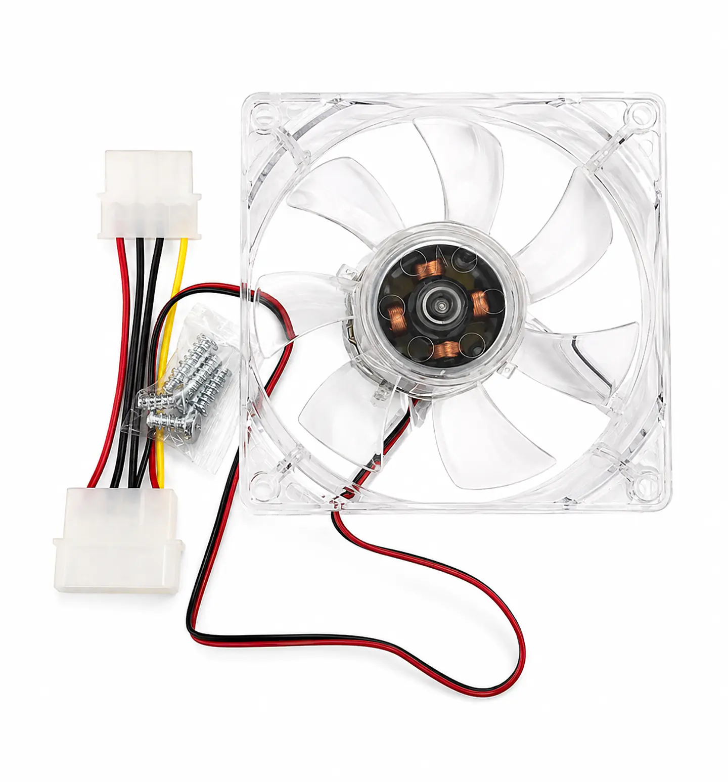 🖥️ Ventilador para PC 80 mm – Transparente 1