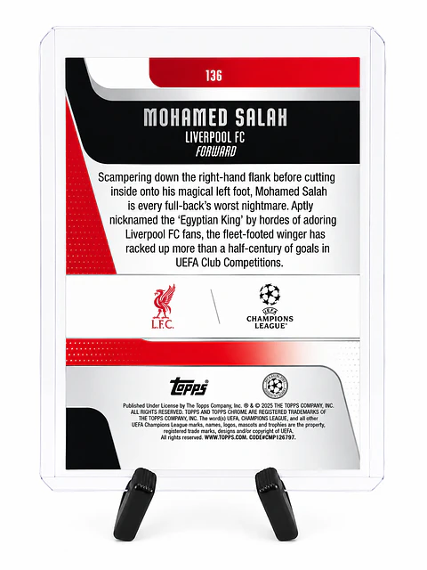 Mohamed Salah – Negative Refractor | Topps Chrome UEFA Champions League