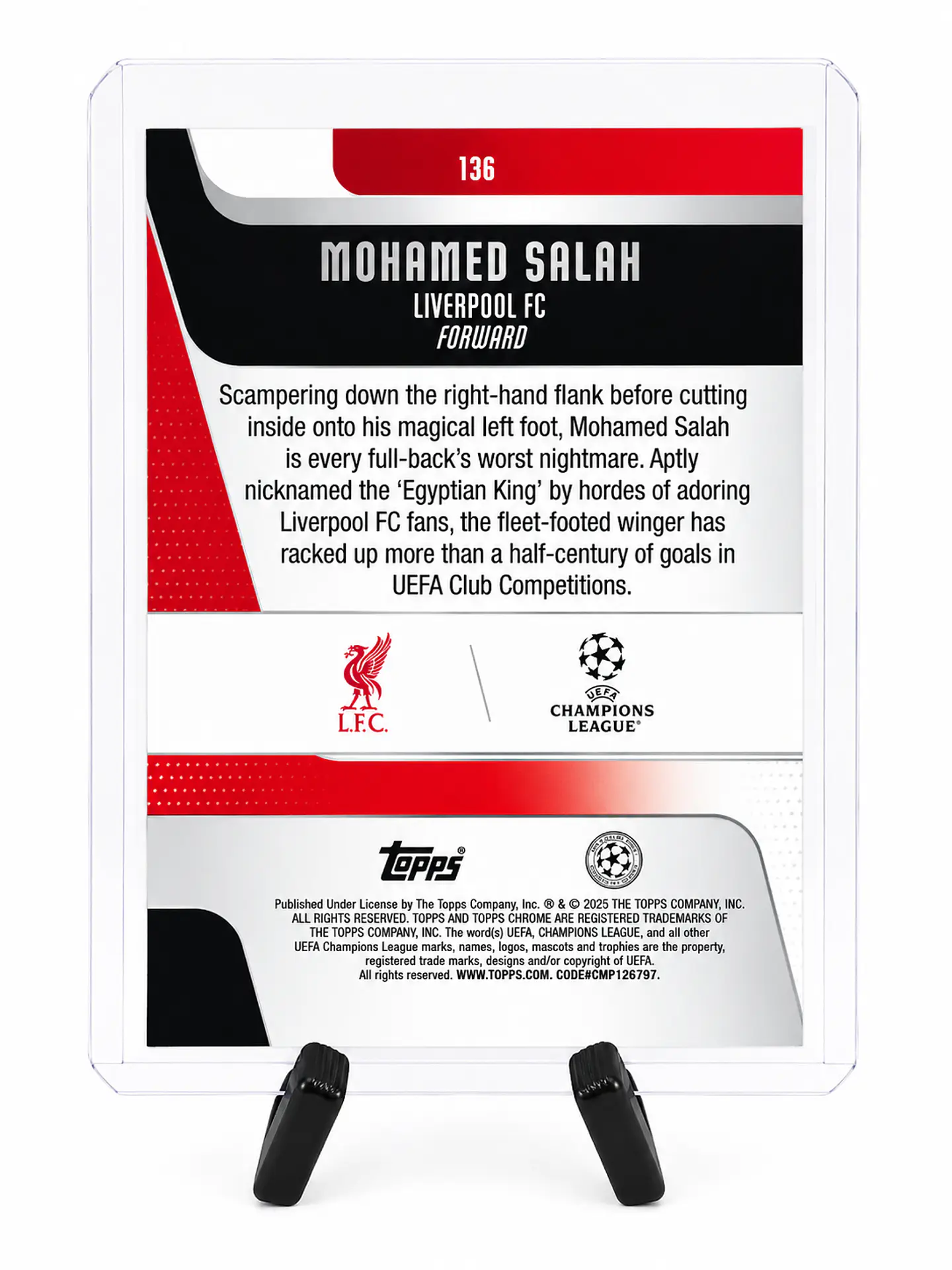 Mohamed Salah – Negative Refractor | Topps Chrome UEFA Champions League 2