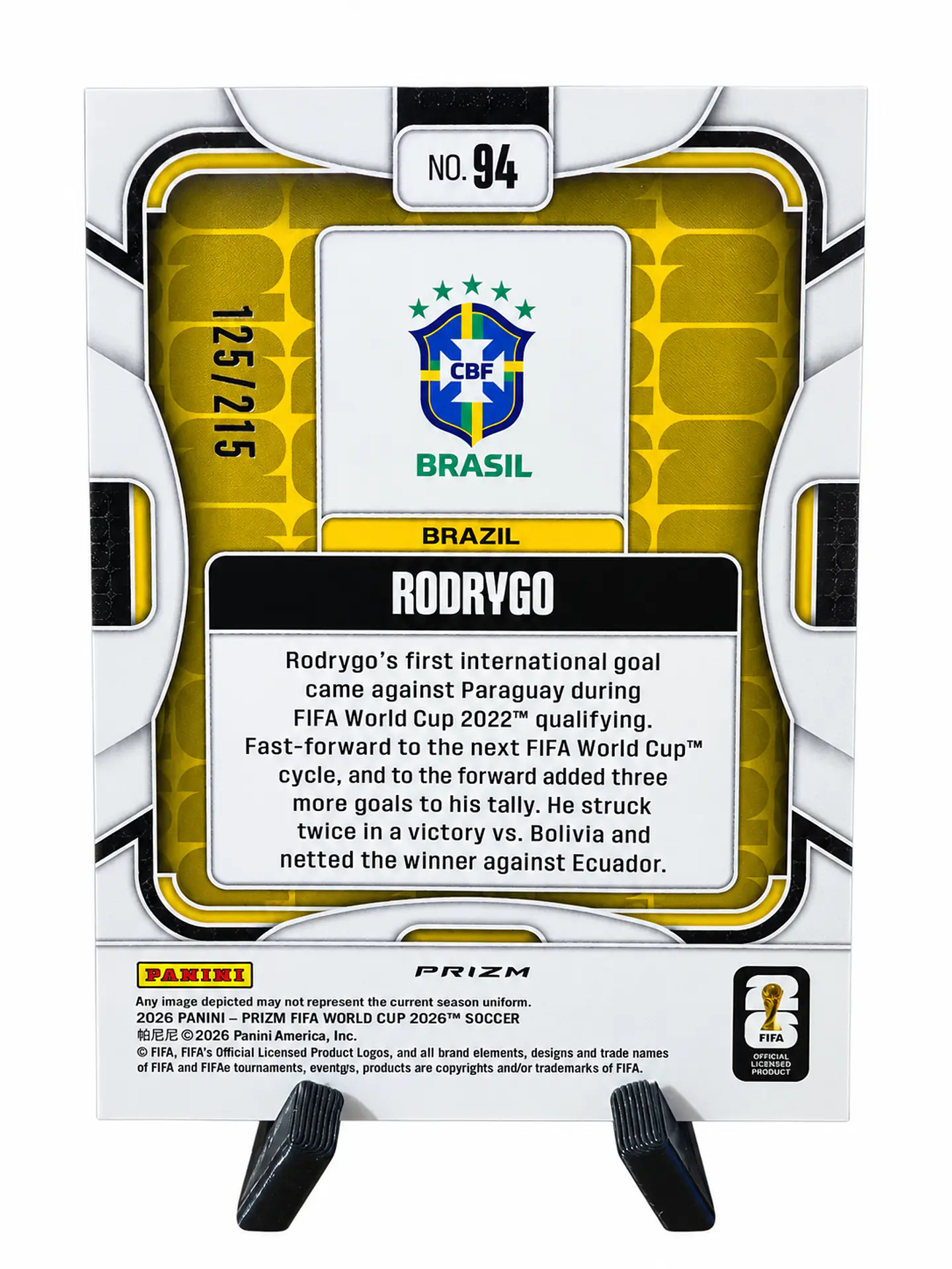 Rodrygo – Panini Prizm FIFA World Cup 2026 Orange Prizm /215 2
