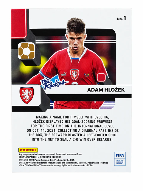 Adam Hložek – The Rookies #1 | Donruss Soccer 2022-23