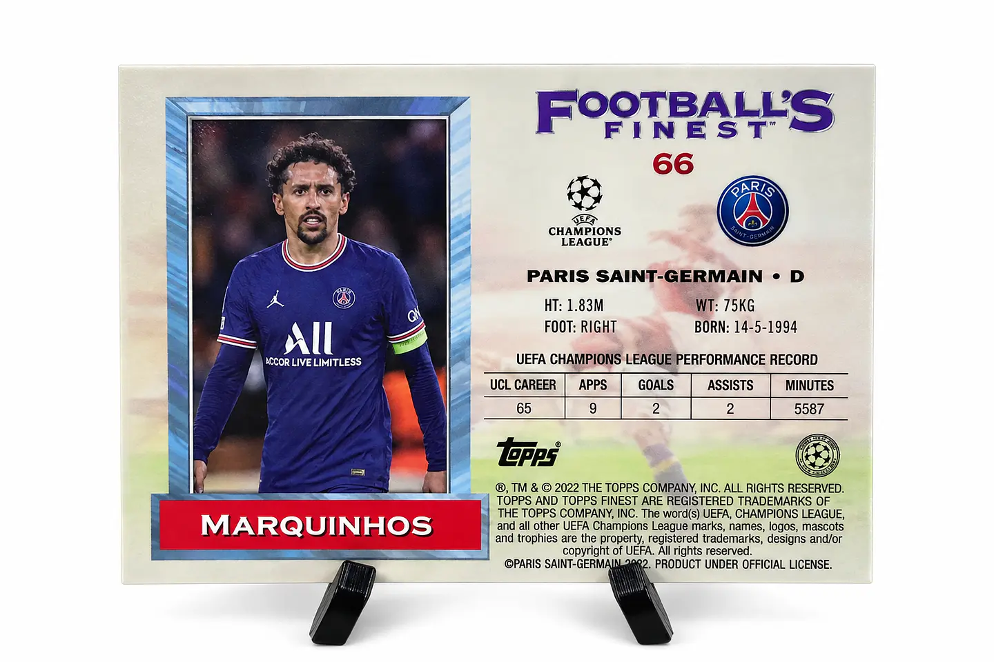 Marquinhos – Football’s Finest #66 | Topps Finest Flashbacks UEFA 2021-22 2