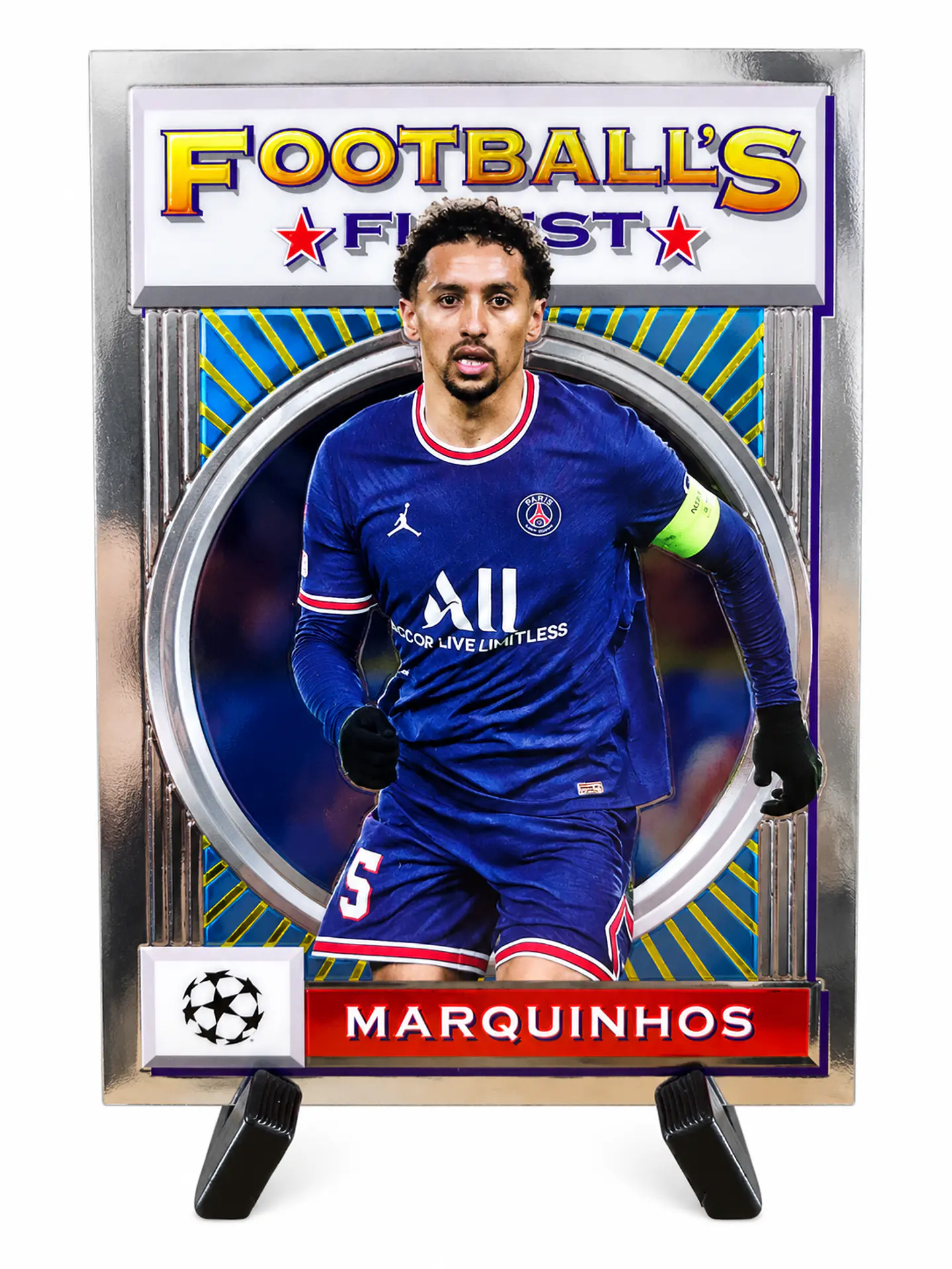 Marquinhos – Football’s Finest #66 | Topps Finest Flashbacks UEFA 2021-22 1