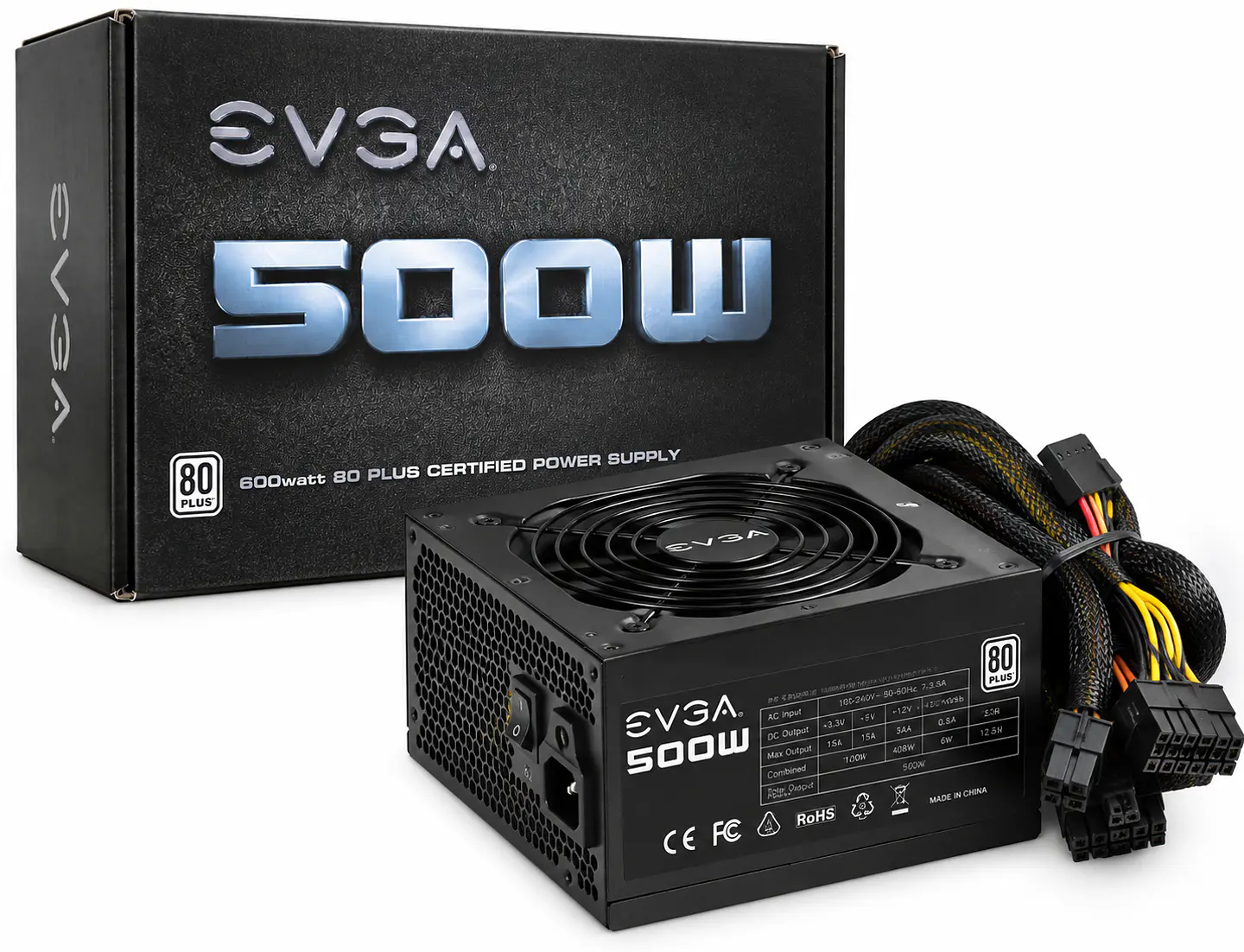  FUENTE EVGA 500W 80 PLUS  1