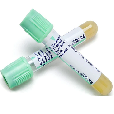HEMOGARD VERDE CON HEPARINA DE LITIO Y GEL SEPARADOR