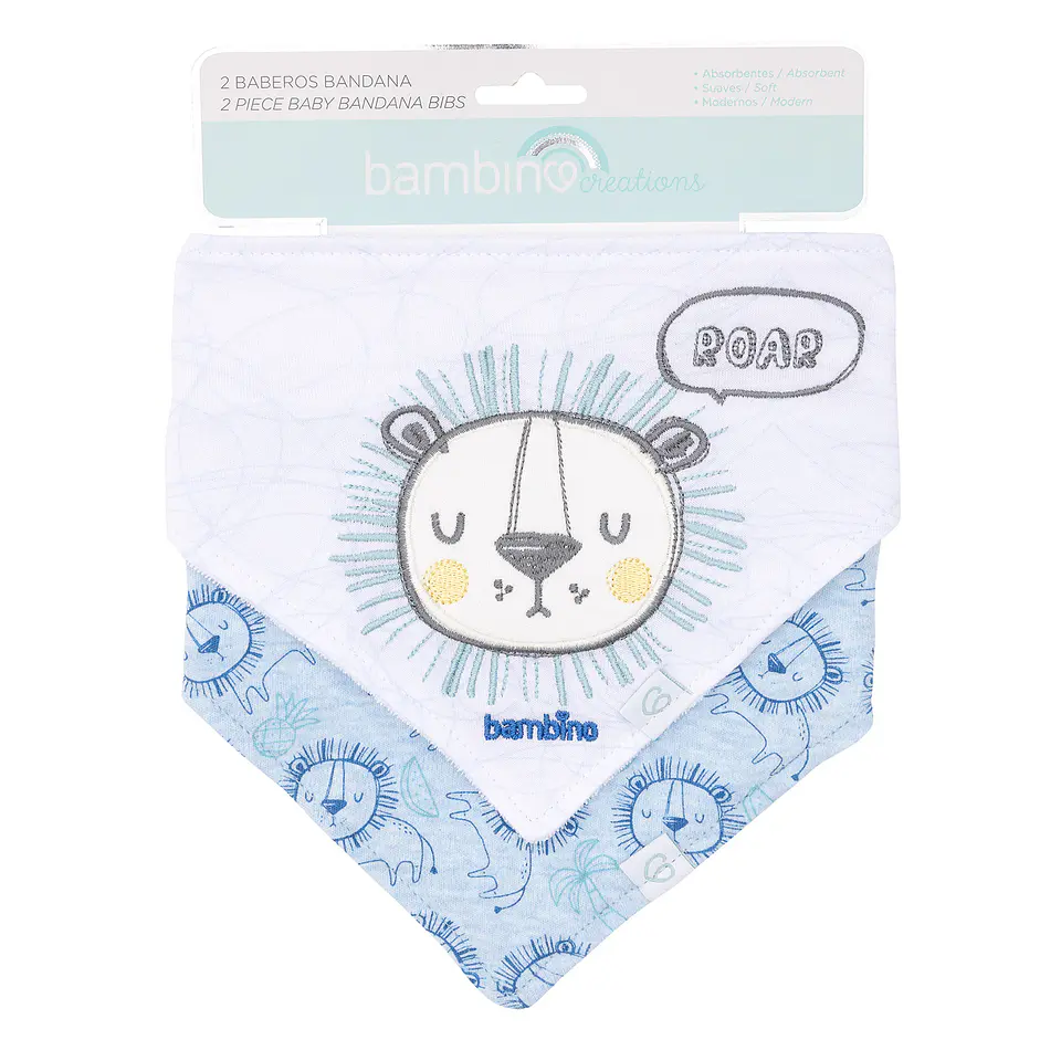 Set 2 Baberos Bandana Algodón Niño 1