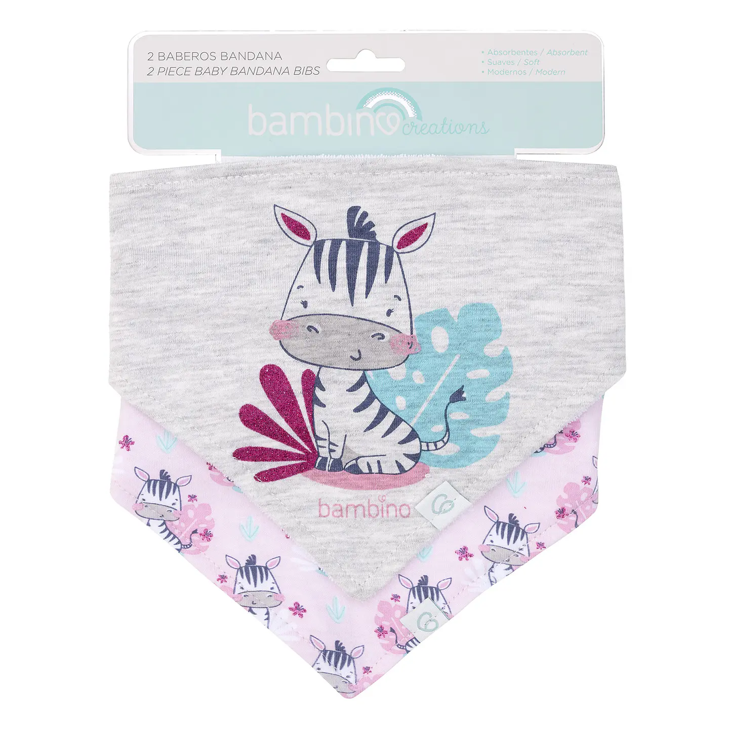 Set 2 Baberos Bandana Algodón Niña 1