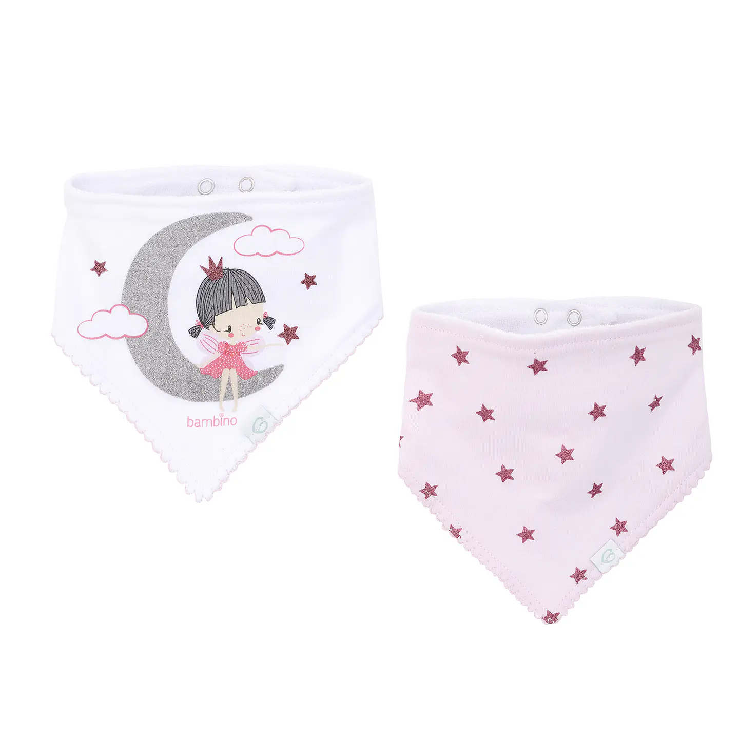 Set 2 Baberos Bandana Algodón Niña 6