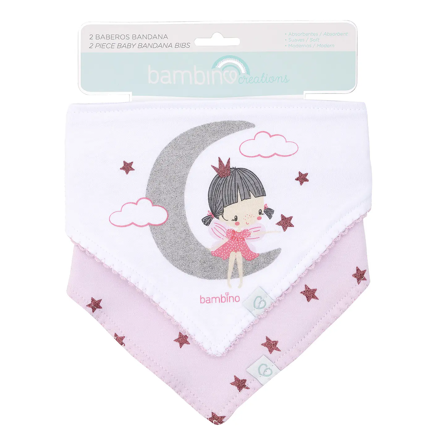 Set 2 Baberos Bandana Algodón Niña 7