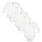 Bodys Manga Larga Set 3 Piezas 100% Algodón Básico Liso Blanco - Miniatura 2