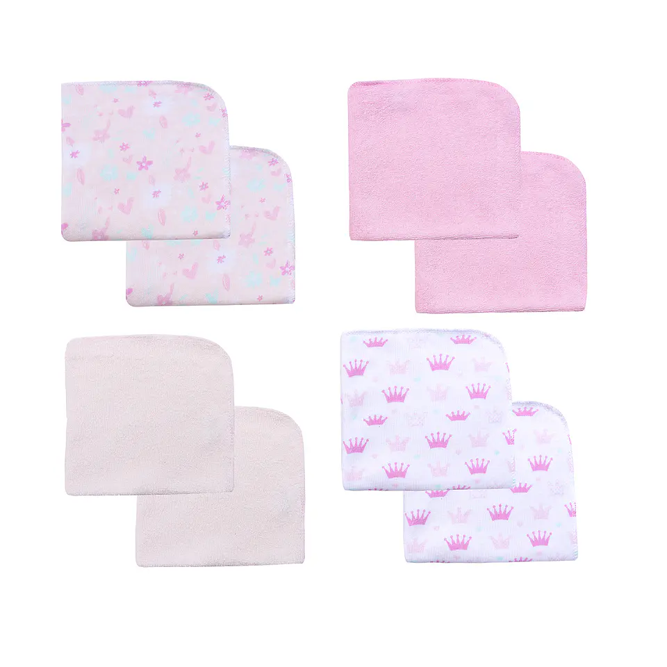 Set de 8 Toallitas de Limpieza Rosado 2