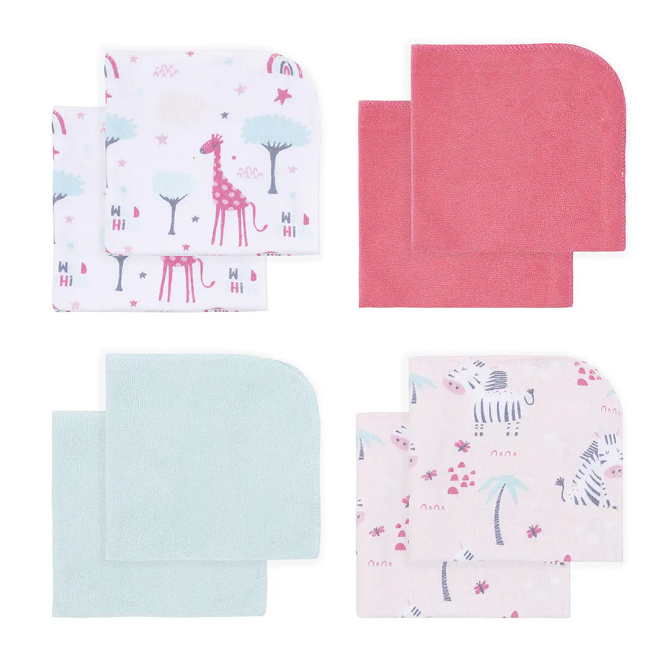 Set de 8 Toallitas de Limpieza Rosado 4