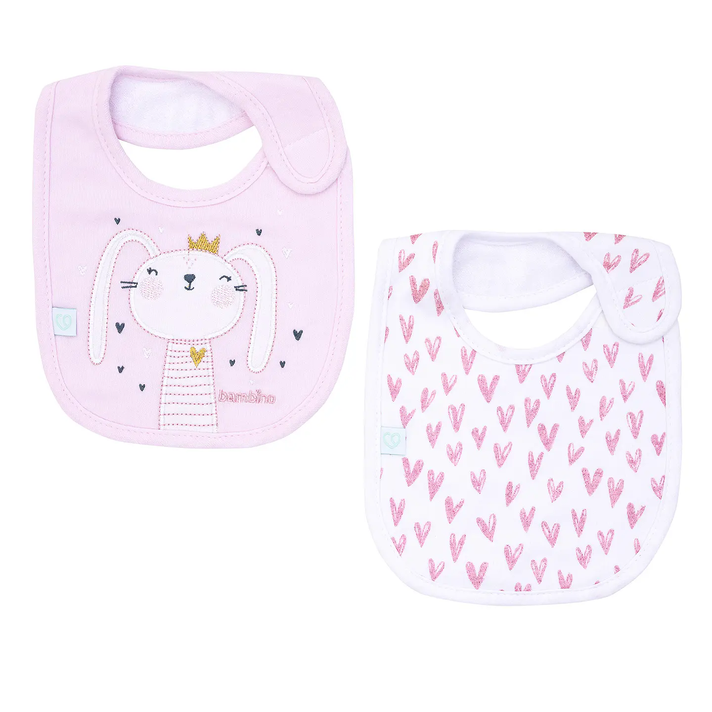 Set 2 Baberos de Algodón Impermeables Niña 8