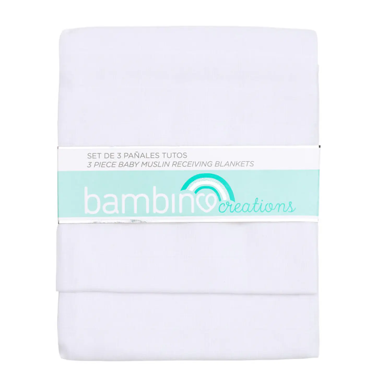 Set 3 Pañales Tutos 100% Algodón Liso Blanco 2