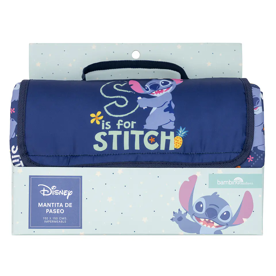 Manta Picnic Azul Stitch Unisex 1