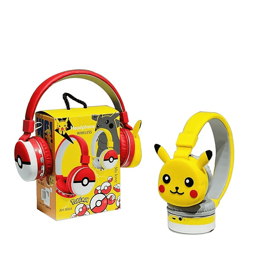 Auriculares Inalambricos Bluetooh Hello Kitty Y Otros Amigos - amarillo pokemon
