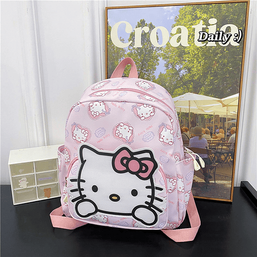 Mochila Hello Kitty Variados Diseños - hello kitty rosa