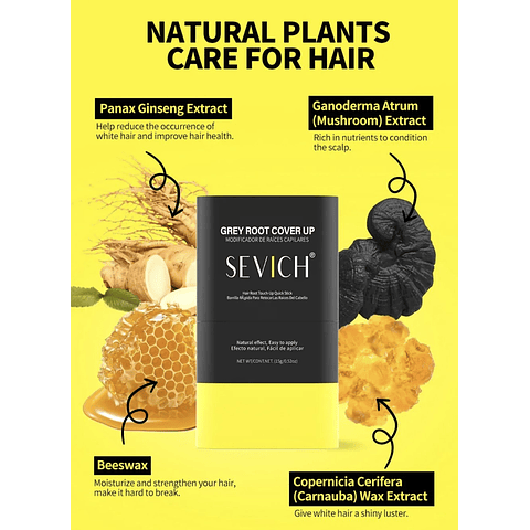 Barra Tinte Cabello Temporal Unisex Tipo Peine Sevich