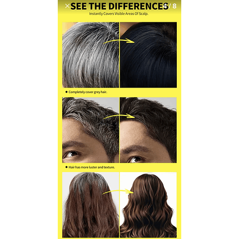 Barra Tinte Cabello Temporal Unisex Tipo Peine Sevich