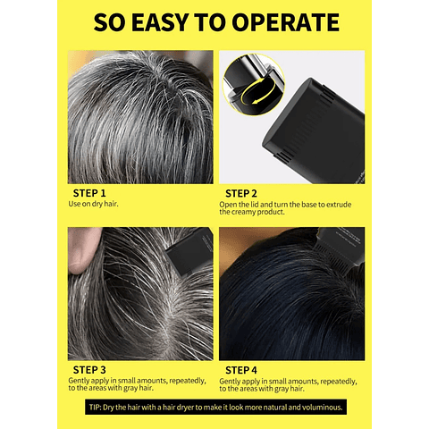 Barra Tinte Cabello Temporal Unisex Tipo Peine Sevich