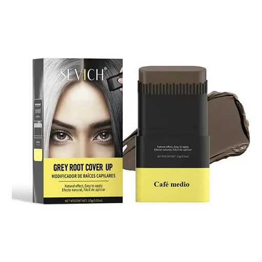 Barra Tinte Cabello Temporal Unisex Tipo Peine Sevich - cafe medio
