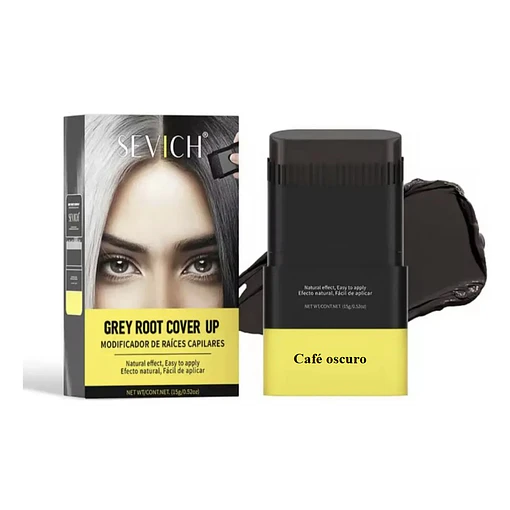 Barra Tinte Cabello Temporal Unisex Tipo Peine Sevich - cafe oscuro