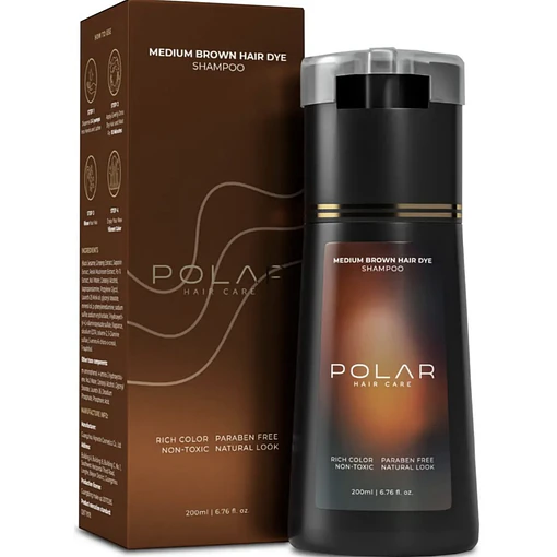 Champú Tintura Cabello Polar Hair Care 200ml Dye Shampoo - medium brown