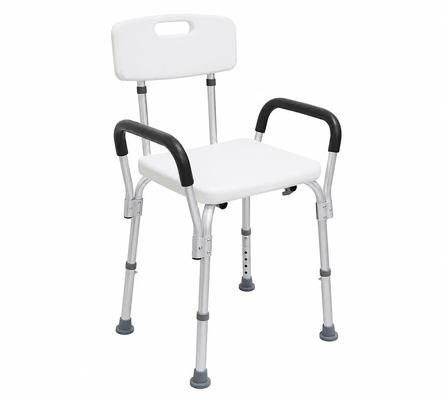 Silla Ducha Adulto Mayor Con Respaldo Apoyabrazos Regulable Antideslizante 1