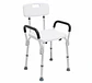 Silla Ducha Adulto Mayor Con Respaldo Apoyabrazos Regulable Antideslizante - Miniatura 1
