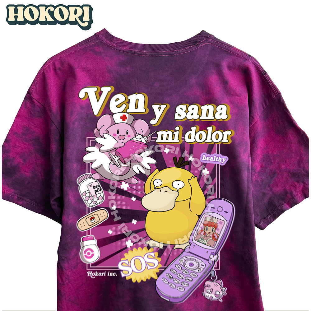 Blissey & Psyduck - Polera