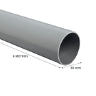 TUBO PVC SANITARIO GRIS 40MM X 6MTS 1