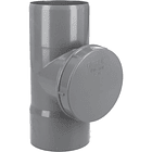 TEE REGISTRO PVC SANITARIO GRIS 75 MM 2