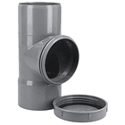 TEE REGISTRO PVC SANITARIO GRIS 75 MM 5