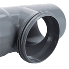 TEE REGISTRO PVC SANITARIO GRIS 75 MM 7