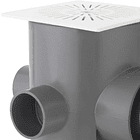 PILETA PVC SANITARIO GRIS UNIVERSAL 110 x 75 x 50 x 40 2