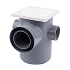 PILETA PVC SANITARIO GRIS UNIVERSAL 110 x 75 x 50 x 40 3