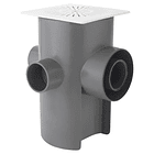 PILETA PVC SANITARIO GRIS UNIVERSAL 110 x 75 x 50 x 40 4