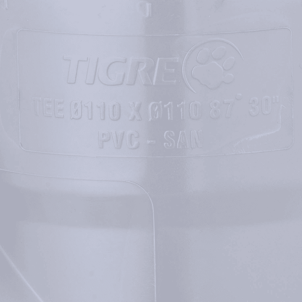 TEE PVC SANITARIO GRIS 110 x 110 MM 4