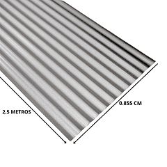 PLANCHA ZINC ACANALADO 0.35 x 855 x 2.500MM