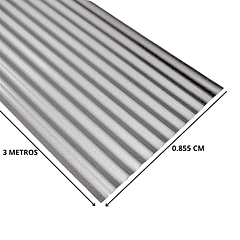 PLANCHA ZINC ACANALADO 0.35 x 855 x 3.000MM