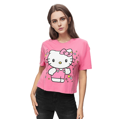 Polera Hello Kitty Rosado